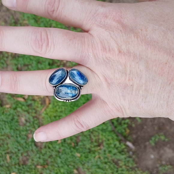 New Multi Kyanite 925 Silver Ring. - Picture 7 of 16